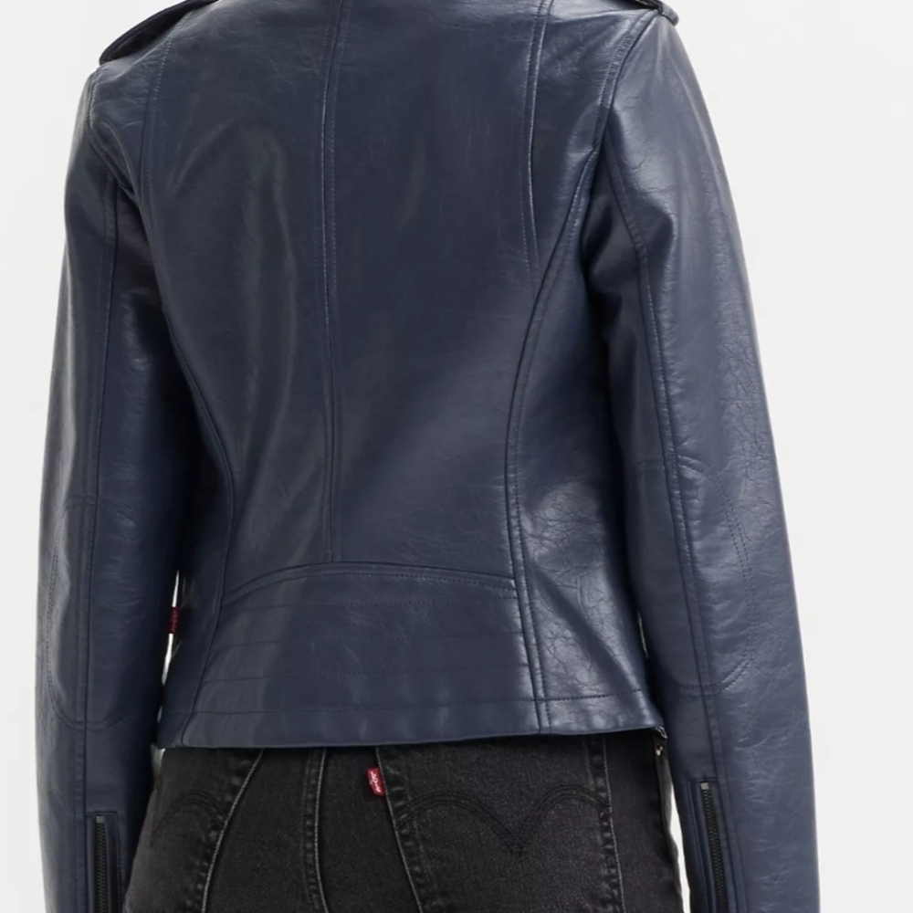 Signature by Levi Strauss Navy Leather Jacket